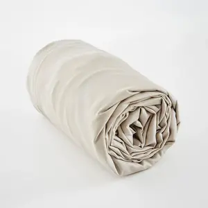 L'Effet Papillon - Drap housse Bambou Salomé naturel 140x190 cm pas cher