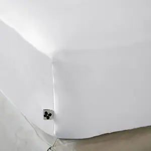 L'Effet Papillon - Drap housse Bambou Salomé blanc 160x200 cm pas cher