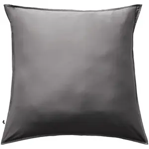 L'Effet Papillon - Taie d'oreiller Bambou Salomé anthracite 63x63 cm pas cher