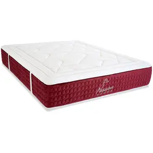 Maison Aubertin - Matelas Passion rouge/blanc - 160x200 cm 160x200 cm