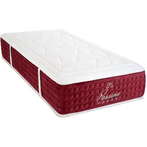 Maison Aubertin - Matelas Passion rouge/blanc - 90x190 cm 90x190 cm pas cher
