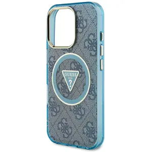 Étui Guess IML Metal Glitter 4G Circle Triangle MagSafe pour iPhone 16...