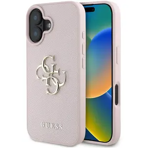 Comparateur de prix : Guess Coque De Téléphone Pu Grained 4g Metal Logo Iphone 16