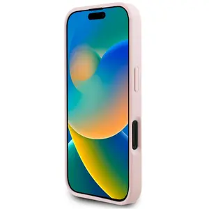 Étui Guess Grained Roses Big 4G logo pour iPhone 16 rose - Neuf pas cher