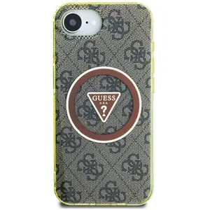 Étui Guess IML Metal Glitter 4G Circle Triangle MagSafe pour iPhone 16... pas cher