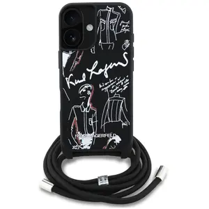 Comparateur de prix : Karl Lagerfeld Coque De Téléphone Crossbody Grained Pattern & Logo Magsafe Iphone 16