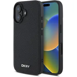 Comparateur de prix : Dkny Coque De Téléphone Pu Leather Metal Logo Magsafe Iphone 16 Plus
