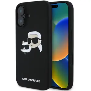 Comparateur de prix : Karl Lagerfeld Coque De Téléphone Liquid Silicone Double Heads Magsafe Iphone 16 Plus
