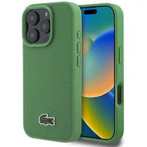 Lacoste Coque De Téléphone Iconic Petit Pique Woven Logo Magsafe Iphone 16 Pro pas cher