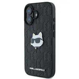 Karl Lagerfeld Coque iPhone 16 - Hardcase Cuir Monogramme (KLHCHCP16SPGKLCHPK) - Tête de ChoupetteVendu parpixmania