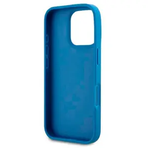 Comparateur de prix : Coque de téléphone - Guess - iPhone 16 Pro Max - Cuir - Éco-cuir - Bleu avec logo métal strass
