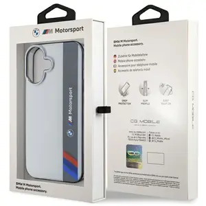 BMW Coque de Protection pour iPhone 16 Plus Collection IML Motorsport Gris