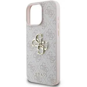 Comparateur de prix : Coque pour iPhone 16 Pro avec Monogramme et Logo 4G en Métal Guess Rose