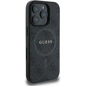 Comparateur de prix : Coque de Protection pour iPhone 16 Pro Max MagSafe Imprimé 4G Guess Noir
