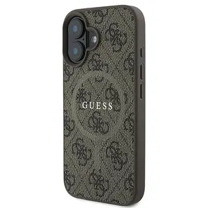 Comparateur de prix : GUESS Coque de Protection pour iPhone 16 Plus MagSafe Imprimé 4G Marron