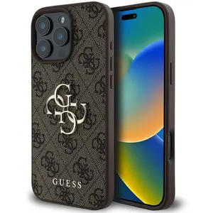Comparateur de prix : Coque - GUESS - iPhone 16 Pro - Logo 4G - Eco-cuir - Protection durable