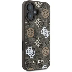 Coque Guess Hardcase 4G Printed Stripes MagSafe pour iPhone 16 - Brown pas cher