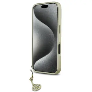 Étui Guess pour iPhone 16 6.1 noir étui rigide 4G Charms Collection - Neuf pas cher