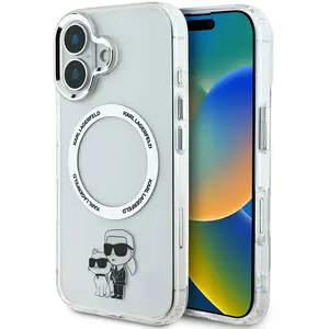 Comparateur de prix : Karl Lagerfeld Coque De Téléphone Iml Karl And Choupette Magsafe Iphon...