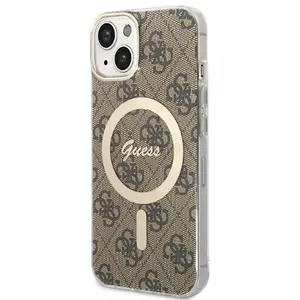 Kit Guess 4G Print MagSafe pour iPhone 14 Plus, marron - Neuf pas cher