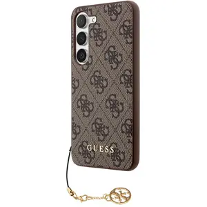 GUESS Coque pour Samsung Galaxy S23 Edition 4G Charm avec Pendentif Marron pas cher