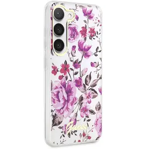 Guess GUHCS23SHCFWST Étui Rigide pour S23 S911 Blanc Collection Flower pas cher