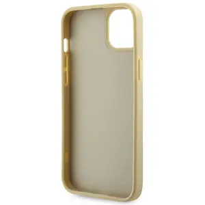 Guess GUHCP14SHDGTPD Coque rigide pour iPhone 14 6,1" Doré strass Triangle pas cher