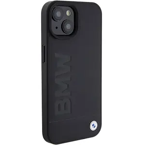 BMW BMHCP15SSLLBK Étui pour iPhone 15 6,1" Noir Cuir Hot Stamp pas cher