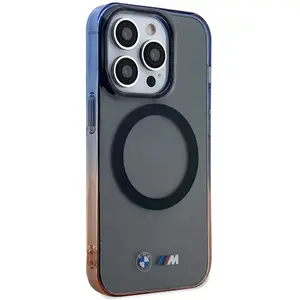 BMW Coque MagSafe pour iPhone 15 Pro Max Silicone gel Design Dégradé Bleu pas cher