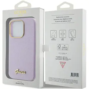 Guess Coque De Téléphone Guhcp15lpgmcsl Iphone 15 Pro 6.1 Liliowy Glos... pas cher