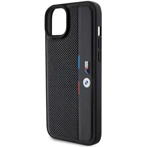 Étui BMW pour iPhone 15 Plus 6.7 noir étui rigide Perforated Tricolor Line - NeufVendu parpixmania