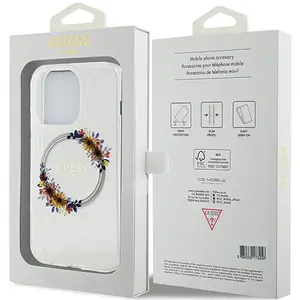 Comparateur de prix : Guess Coque De Téléphone Guhmp15lhfwfct Iphone 15 Pro 6.1 Iml Flowers Wreatch