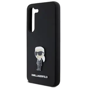 Karl Lagerfeld Coque pour Samsung Galaxy S23 Plus - Silicone (KLHCHCS23MSMHMHKKNPK) - Ikonik Metal Pin pas cher