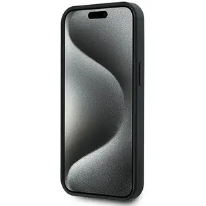 Coque iPhone 15 Plus - Cuir MagSafe (KLHMP15MPGKHPHK) - Karl Head pas cher
