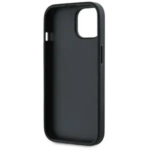 Karl Lagerfeld Diagonal Quilted Script - Coque pour iPhone 15 Plus / 14 Plus (Noir)