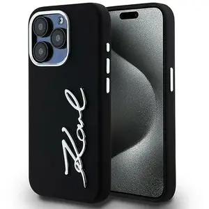 Karl Lagerfeld Coque De Téléphone Metal Script Logo Iphone 15 Pro Max pas cher