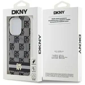 Dkny Coque De Téléphone Dkhmp14lhcptsk Iphone 14 Pro 6.1 Iml Checke Mono Pattern&printed Stripes pas cher