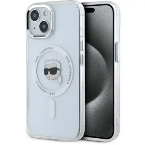 Karl Lagerfeld Coque De Téléphone Iml Karl Head Metal Frame Magsafe Ip... pas cher