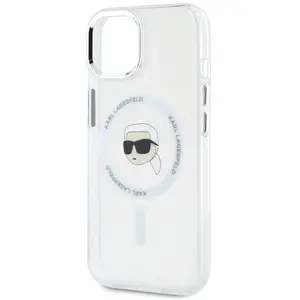 Étui Karl Lagerfeld IML Metal Karl Head MagSafe pour iPhone 15 Plus bl... pas cher