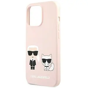 KARL LAGERFELD Coque iPhone 13 - Rose pas cher
