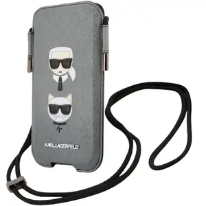 Comparateur de prix : Karl Lagerfeld Coque De Téléphone Handbag Klhcp12lophkcg 6.7 Saffiano Ikonik Karl&choupette Head