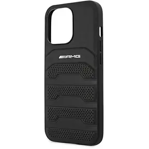 Comparateur de prix : Sourcing origine etui amg cuir debossed lines amhcp13lgsebk pour iphone 13 pro noir