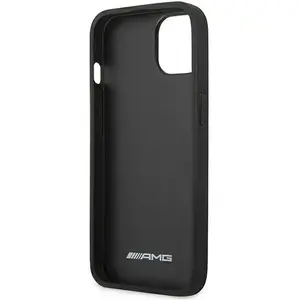 Comparateur de prix : AMG Étui pour iPhone 13 mini 5.4 Cuir noir estampé à chaud - Neuf