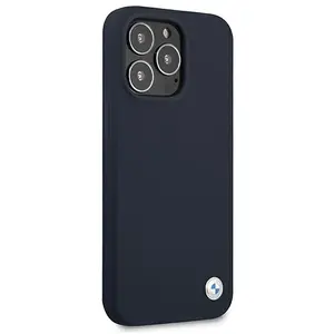 Coque de téléphone - BMW - BMHCP13XSILNA - Silicone - Microfibre - Bleu marine