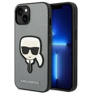 Comparateur de prix : Karl Lagerfeld Saffiano Karl Head Patch Case Etui iPhone 14 Plus (srebrny) - KLHCP14MSAPKHG
