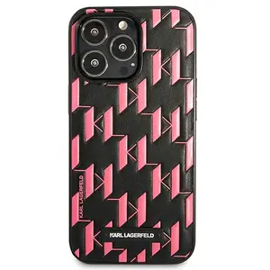 Karl Lagerfeld Coque arrière rigide Monogram Plaque iPhone 13 Pro - Rose pas cher