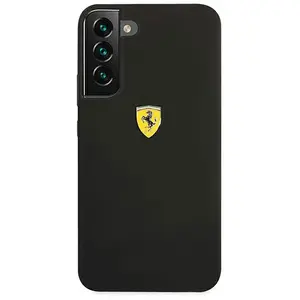 Ferrari Coque Samsung Galaxy S22 Plus Silicone Mate Interieur Soft-touch Noir pas cher