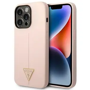 Guess Coque De Téléphone Guhcp14lsltgp Iphone 14 Pro 6.1 Silicone Triangle pas cher
