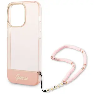 Guess Coque De Téléphone Guhcp14lhgcohp Iphone 14 Pro 6.1 Pearl Strap pas cher