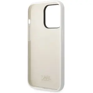 Karl Lagerfeld Silicone NFT Ikonik - Coque pour iPhone 14 Pro Max (Blanc) pas cher